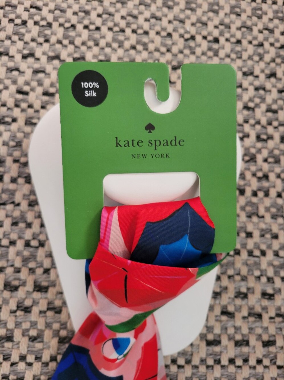 kate spade Red, Blue & Pink Floral 100% Silk Scarf